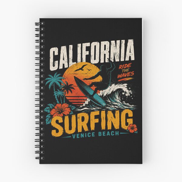 Item preview, California Ride The Waves Surfing Venice Beach Surfer Ocean Beach Vintage designed and sold by SkeletonsDanger.