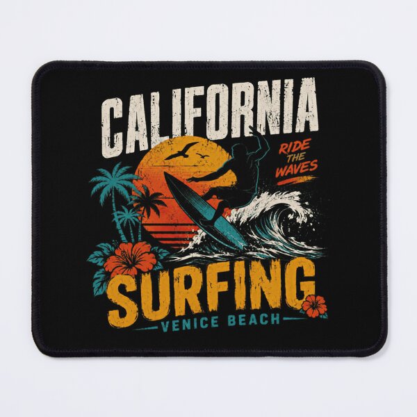 Item preview, California Ride The Waves Surfing Venice Beach Surfer Ocean Beach Vintage designed and sold by SkeletonsDanger.
