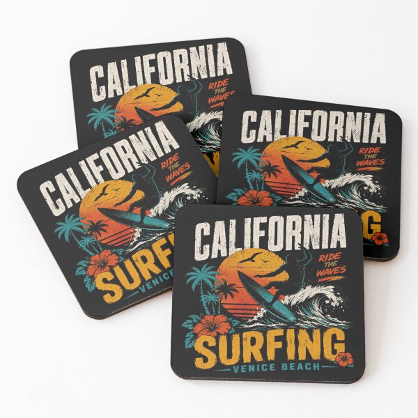 Item preview, California Ride The Waves Surfing Venice Beach Surfer Ocean Beach Vintage designed and sold by SkeletonsDanger.