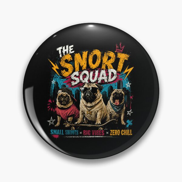 Item preview, The Snort Squad Pugs Dog Lover Pet Owner Funny Canine designed and sold by SkeletonsDanger.