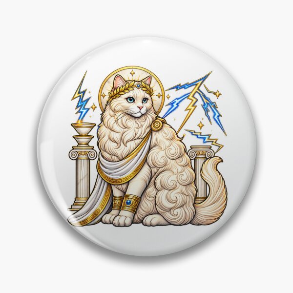 Item preview, Zeus Cat God – Greek Mythology King of Olympus Fantasy Feline designed and sold by ChicClicker.