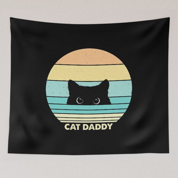 Item preview, Cat Daddy Retro Sunset Silhouette designed and sold by Dmo3HarkoArt.