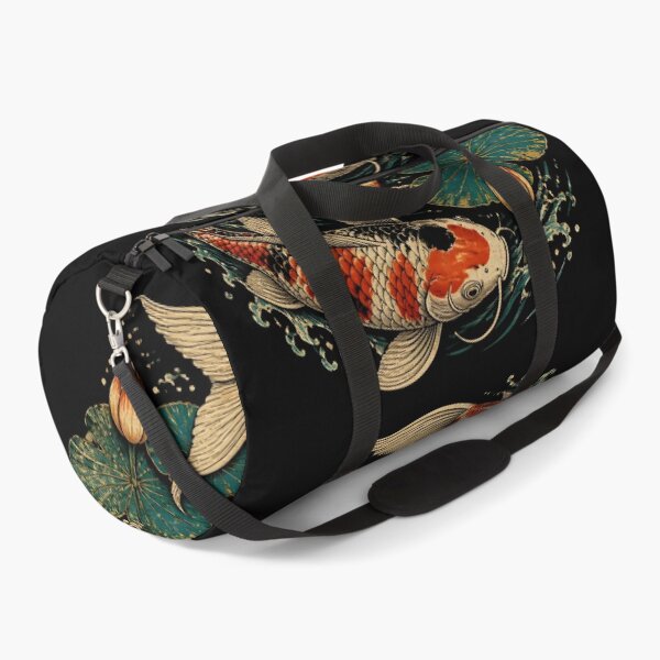 Item preview, Japanese Koi Carps Lotus Pond Yin Yang Ukiyoe Art designed and sold by GrinGalore.