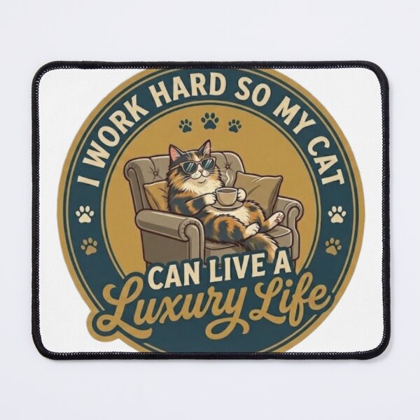 Item preview, Luxury Cat Life Funny Cat Owner Vintage Design designed and sold by Salma.Store.