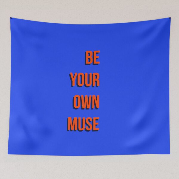 Item preview, Be Your Own Muse Orange Minimalist Typographic Art designed and sold by Creations by lyne.
