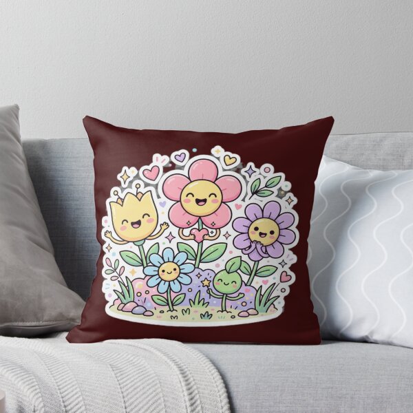 Item preview, Kawaii Pastel Flower Garden Sticker Illustration designed and sold by Tinydoodlenest .