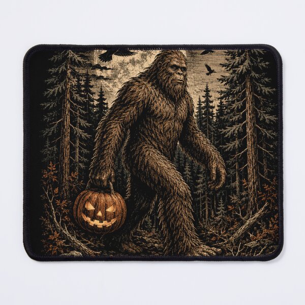 Item preview, Halloween Bigfoot Pumpkin Forest Sasquatch designed and sold by will freed18.