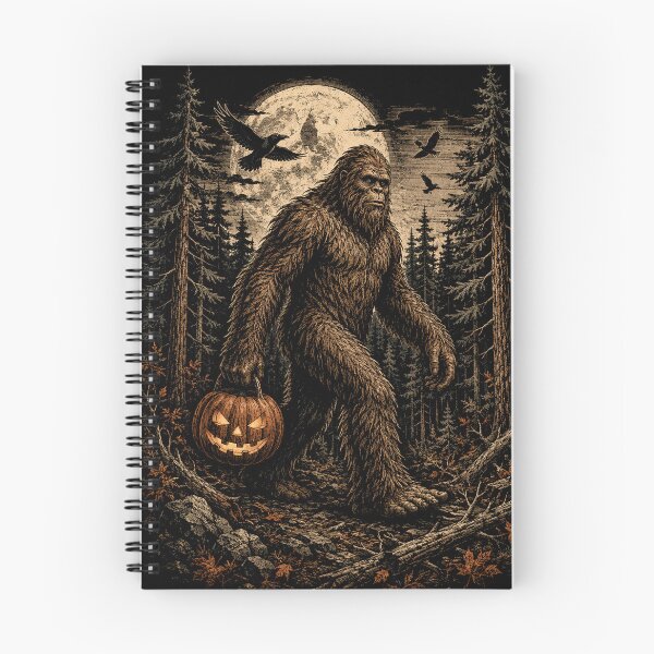 Item preview, Halloween Bigfoot Pumpkin Forest Sasquatch designed and sold by will freed18.