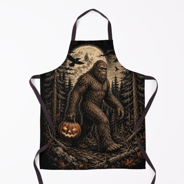 Item preview, Halloween Bigfoot Pumpkin Forest Sasquatch designed and sold by will freed18.