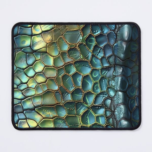 Item preview, Dragon Spine Scale Texture Iridescent Teal and Gold Reptile Ridge designed and sold by Nine Lives Studio.
