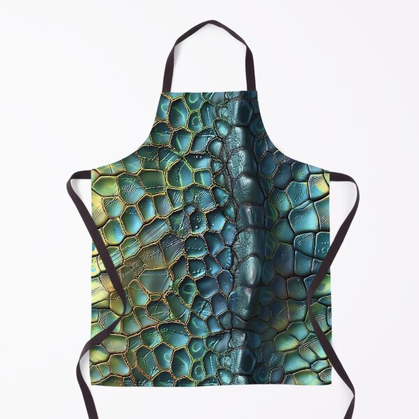 Item preview, Dragon Spine Scale Texture Iridescent Teal and Gold Reptile Ridge designed and sold by Nine Lives Studio.