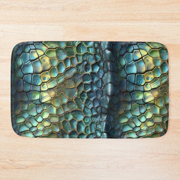 Item preview, Dragon Spine Scale Texture Iridescent Teal and Gold Reptile Ridge designed and sold by Nine Lives Studio.