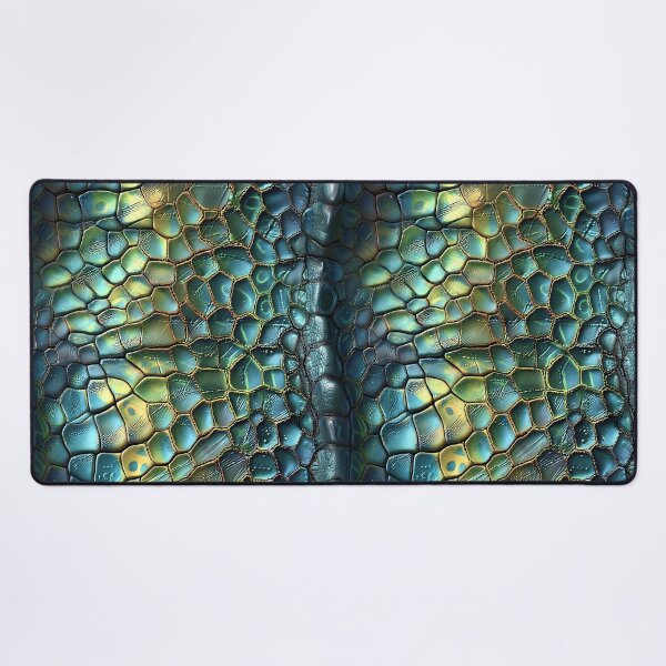 Item preview, Dragon Spine Scale Texture Iridescent Teal and Gold Reptile Ridge designed and sold by Nine Lives Studio.