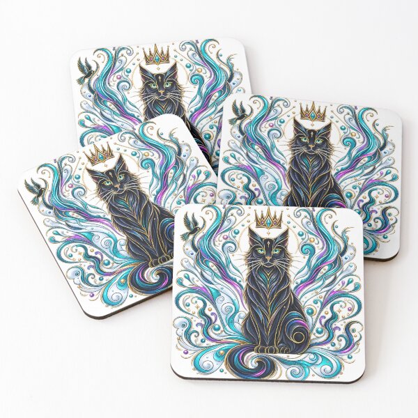 Item preview, Hades Black Cat God – Greek Underworld Mythology Fantasy Feline designed and sold by ChicClicker.