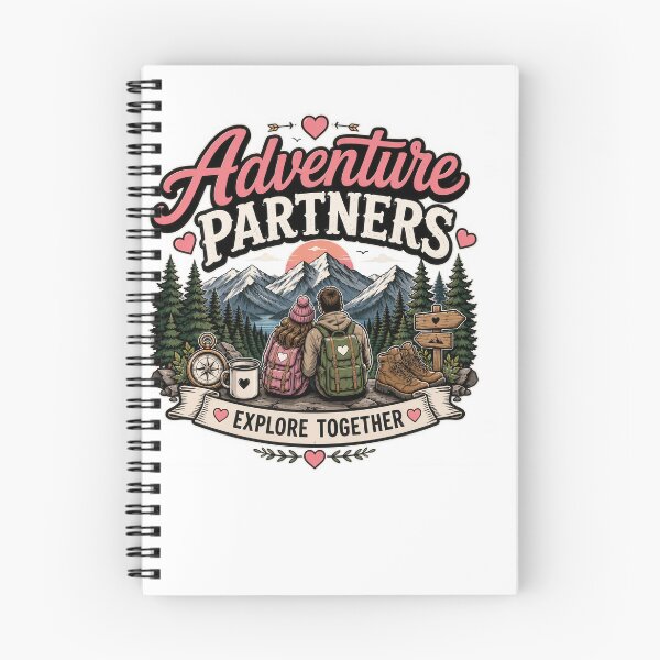 Item preview, Adventure Partners Explore Together Mountain Hiking designed and sold by markymaarty.