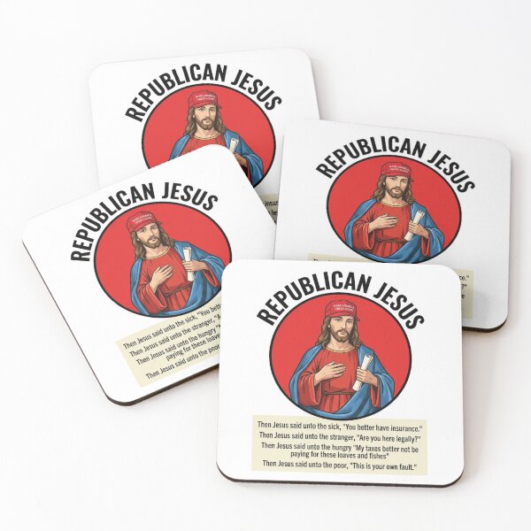 Item preview, Republican Jesus Political Satire Meme Progressive Commentary Sarcastic designed and sold by raedattia.
