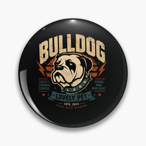 Item preview, Bulldog Loyalty Strength Courage Strong Mind Brave Heart Lovely Pet Owner Dog Lover designed and sold by SkeletonsDanger.