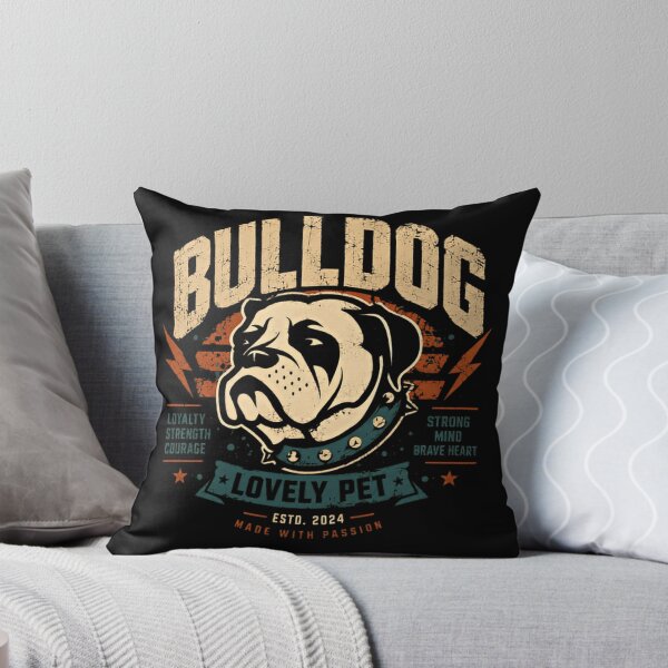Item preview, Bulldog Loyalty Strength Courage Strong Mind Brave Heart Lovely Pet Owner Dog Lover designed and sold by SkeletonsDanger.