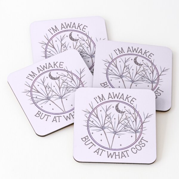 Item preview, I'm Awake But At What Cost - Funny Tired Whimsigoth Botanical Art designed and sold by the-Z3nith.