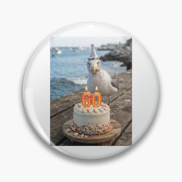 Item preview, Seagull 60th birthday cute adorable cake party baby kawaii designed and sold by CheeseBlueprint.