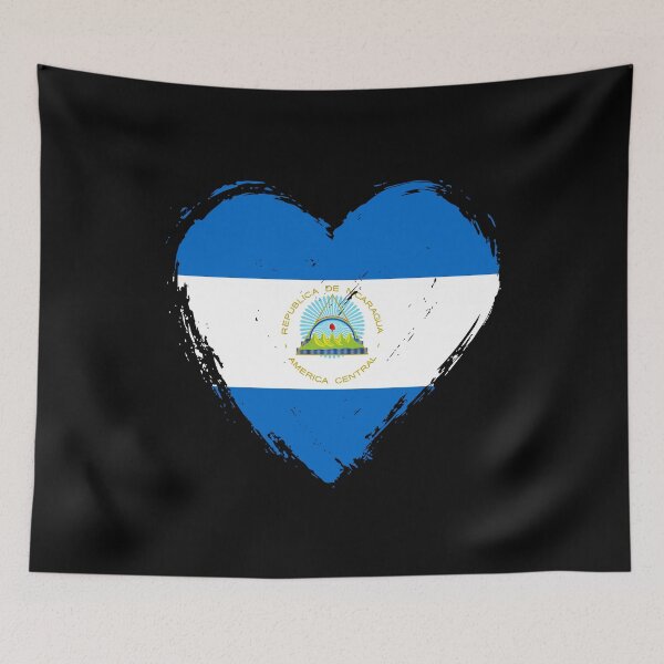 Item preview, Distressed Nicaragua Flag Heart NI designed and sold by shitpostee.