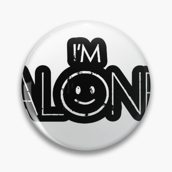 Item preview, I'm Alone Smiley Face | Grunge Y2K Streetwear Graphic Print designed and sold by VaultifyUK.