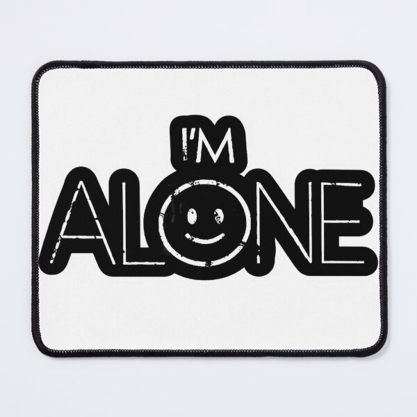 Item preview, I'm Alone Smiley Face | Grunge Y2K Streetwear Graphic Print designed and sold by VaultifyUK.