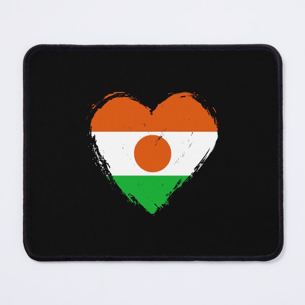 Item preview, Distressed Niger Flag Heart NE designed and sold by shitpostee.