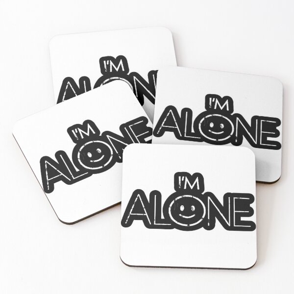 Item preview, I'm Alone Smiley Face | Grunge Y2K Streetwear Graphic Print designed and sold by VaultifyUK.