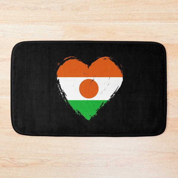 Item preview, Distressed Niger Flag Heart NE designed and sold by shitpostee.