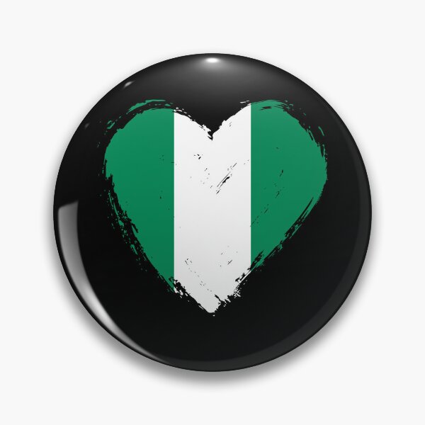 Item preview, Distressed Nigeria Flag Heart NG designed and sold by shitpostee.