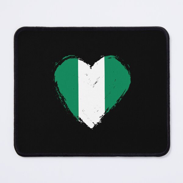 Item preview, Distressed Nigeria Flag Heart NG designed and sold by shitpostee.