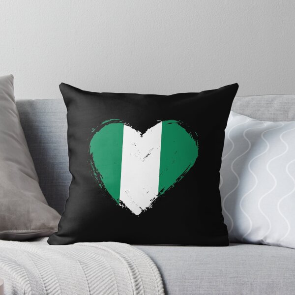 Item preview, Distressed Nigeria Flag Heart NG designed and sold by shitpostee.
