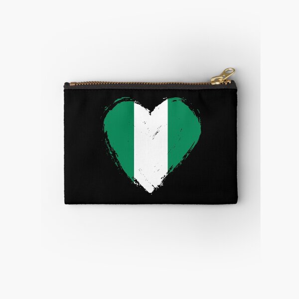 Item preview, Distressed Nigeria Flag Heart NG designed and sold by shitpostee.