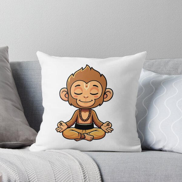 Item preview, Cute Meditating Hanuman Cute Baby Monkey Yoga designed and sold by Rupesh-Art26.