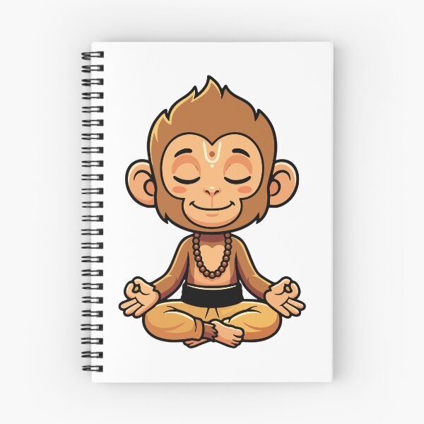 Item preview, Cute Meditating Hanuman Cute Baby Monkey Yoga designed and sold by Rupesh-Art26.