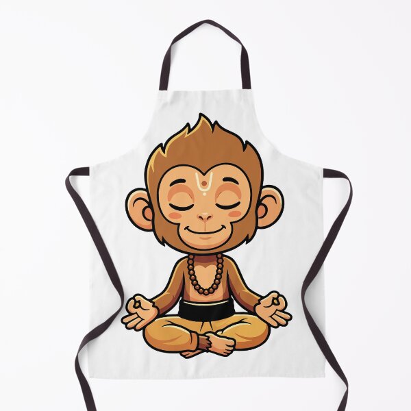 Item preview, Cute Meditating Hanuman Cute Baby Monkey Yoga designed and sold by Rupesh-Art26.
