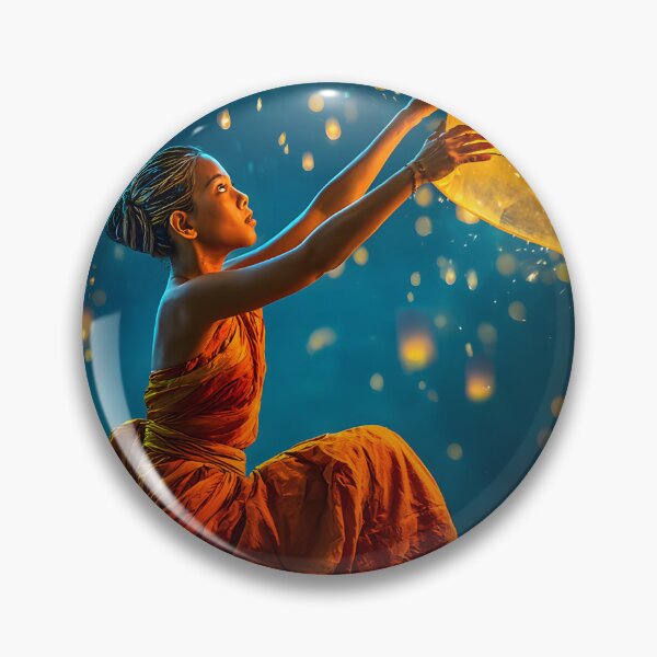 Item preview, Serene Moments with Floating Lanterns at Night designed and sold by Artessie.