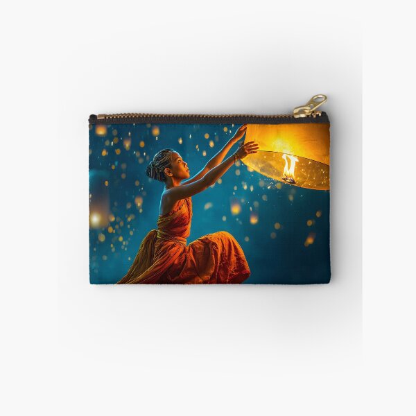 Item preview, Serene Moments with Floating Lanterns at Night designed and sold by Artessie.