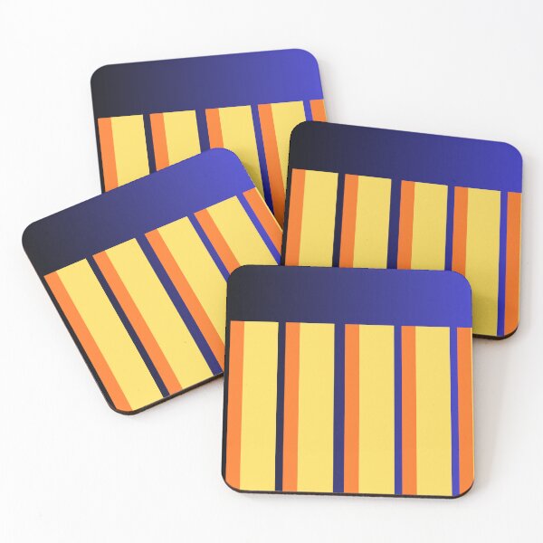 Item preview, Stripes Retrô 70s Inspiration and blue designed and sold by DiFraia Studio.