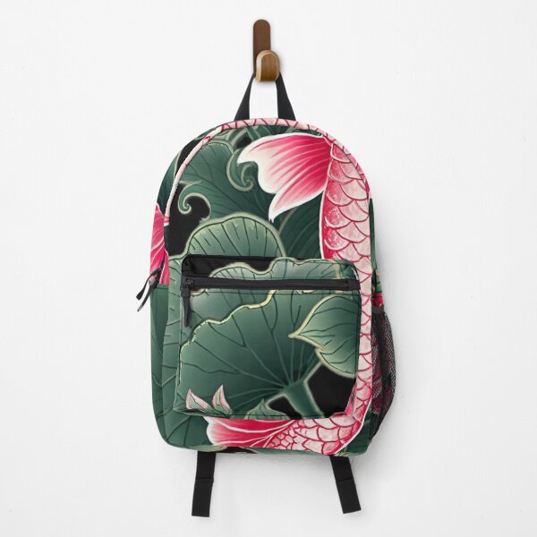 Item preview, Pink Koi Fish With Lotus Flower And Green Lily Pads designed and sold by Surviving Monday Club.