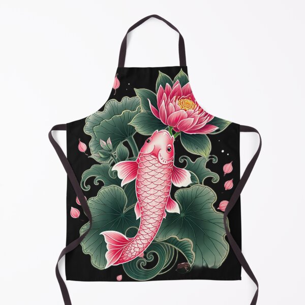 Item preview, Pink Koi Fish With Lotus Flower And Green Lily Pads designed and sold by Surviving Monday Club.