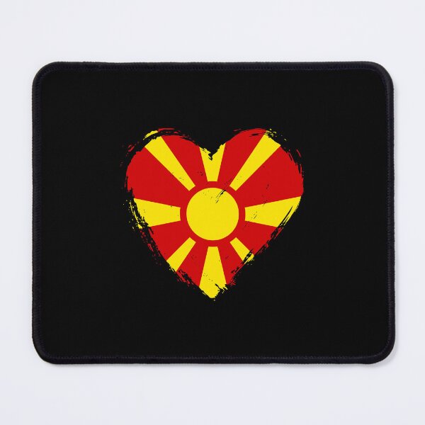 Item preview, Distressed North Macedonia Flag Heart MK designed and sold by shitpostee.