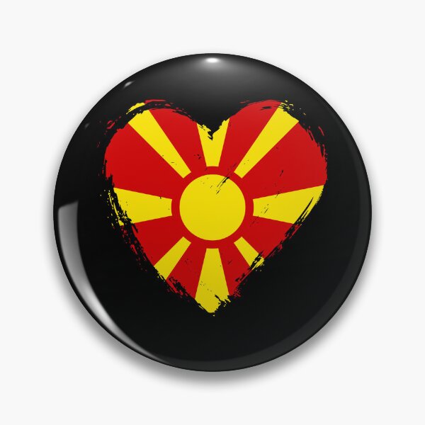Item preview, Distressed North Macedonia Flag Heart MK designed and sold by shitpostee.