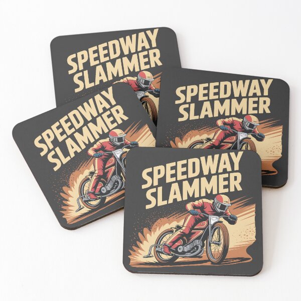 Item preview, Speedway Slammer Motorcycle Racing designed and sold by SkymarArt.