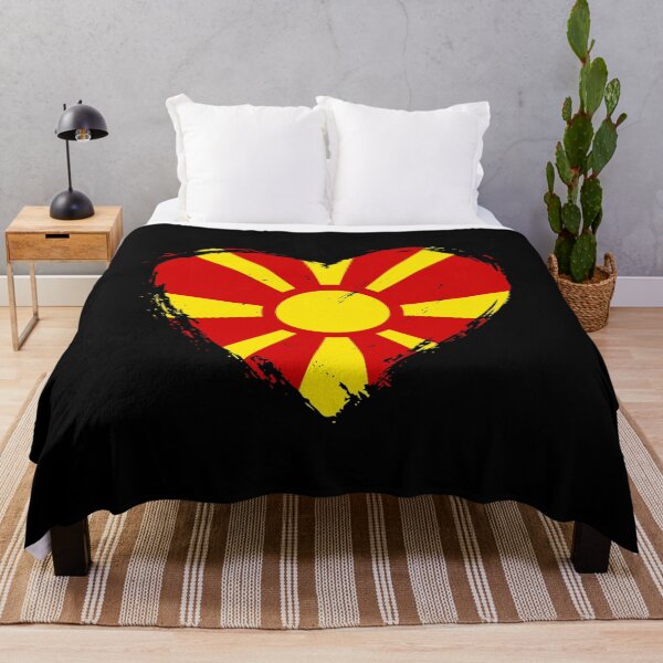 Item preview, Distressed North Macedonia Flag Heart MK designed and sold by shitpostee.