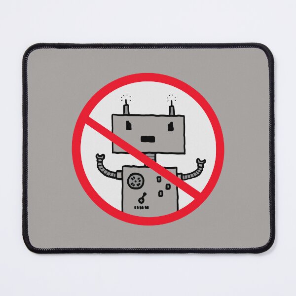 Item preview, No Robots! Sign designed and sold by Lisi's Designs.
