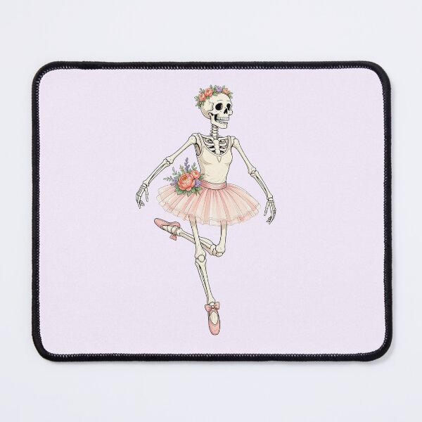 Item preview, Funny Skeleton Ballerina with Flowers – Dancing Bones designed and sold by SweetLilith.