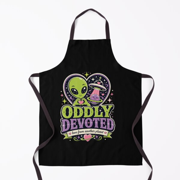 Item preview, Oddly Devoted Cute Alien Space Heart UFO designed and sold by markymaarty.