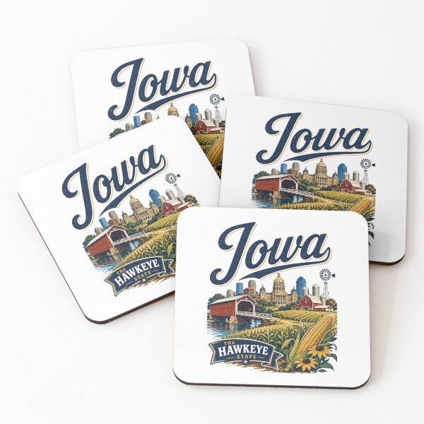 Aperçu de l'œuvre Iowa, États-Unis créée et vendue par PamLeeDesign.